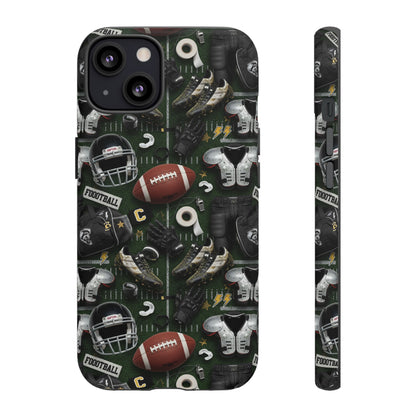 Football Pattern Phone Case – Sports Fan Tough Protective Game Day Case