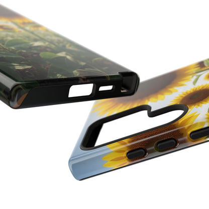 Sunflower Field Phone Case | Golden Hour Floral Aesthetic | Bright Summer Tough Case