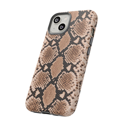 Snake Print Phone Case – Brown Python Pattern Slim Protective Cover for Iphone, Samsung Galaxy and Pixel