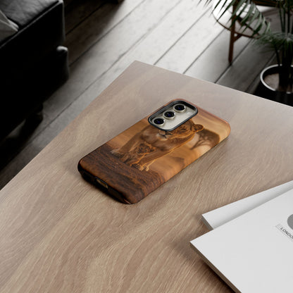 Lioness & Cub Phone Case | Safari Wildlife Tough Case for iPhone & Samsung