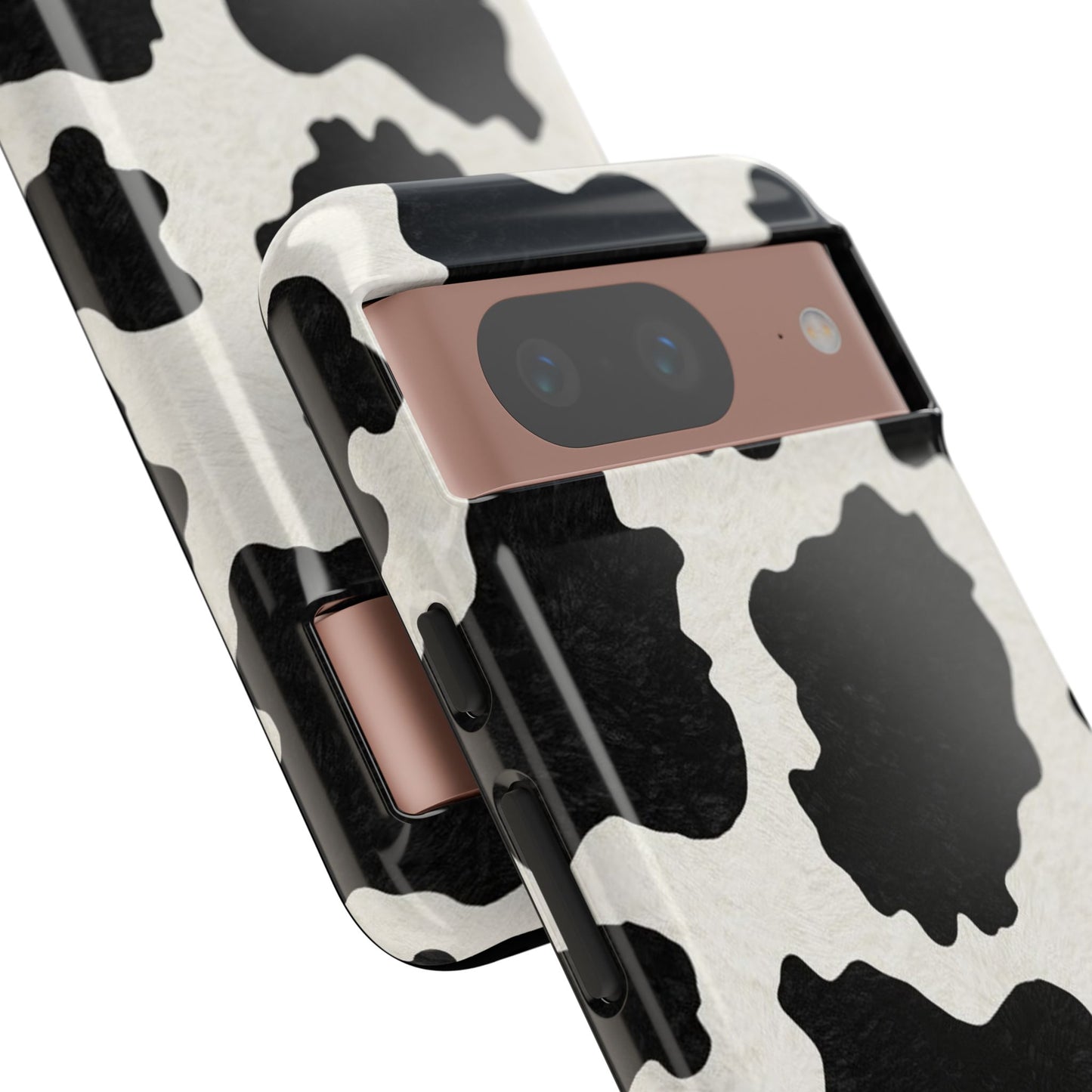 Black & White Cow Print Phone Case | Western Aesthetic iPhone & Samsung Tough Case