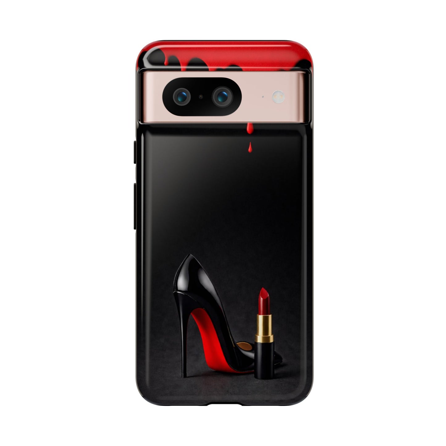 Dark Feminine Red Drip Phone Case – Gothic Glam Tough Cover