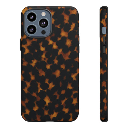 Tortoiseshell Pattern Tough Phone Case | Classic Leopard-Style Protective Cover