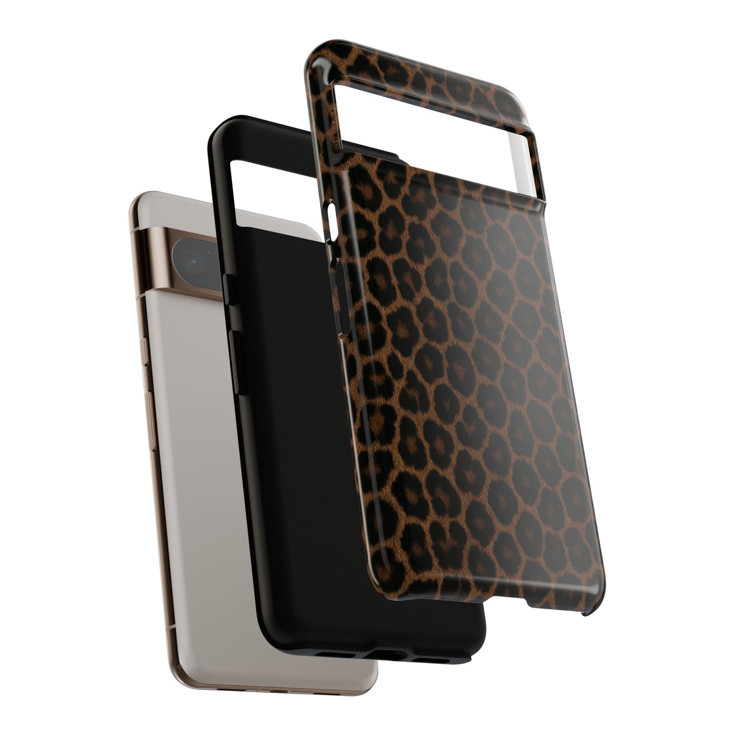 Brown Leopard Print Phone Case | Classic Animal Print Aesthetic Tough Protective Case