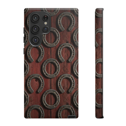Rustic Horseshoe Western Phone Case – Cowboy Country Ranch Tough Case