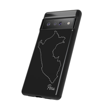 Peru Outline Phone Case – Minimal Country Map Tough Case (iPhone, Samsung, Pixel)