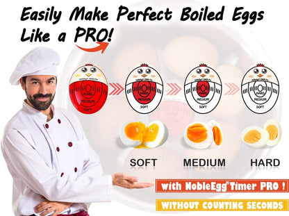 Egg Timer Pro for Boiling Eggs | Soft Hard Boiled Egg Timer That Changes Color When Done | No BPA, Certified