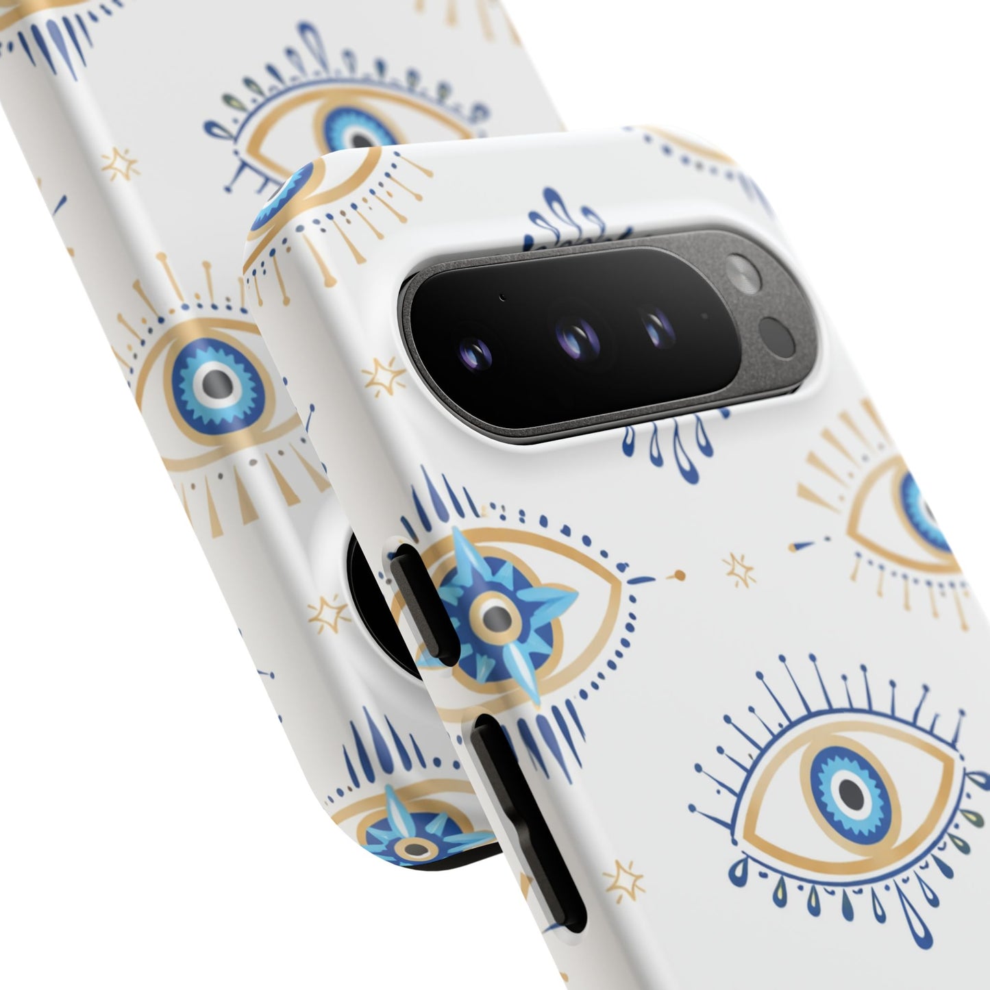 Blue Evil Eye Phone Case – Protective Slim Shockproof Cover for Iphone, Samsung Galaxy and Pixel