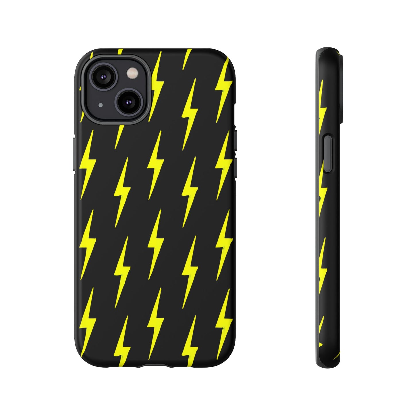 Yellow Lightning Bolt Tough Phone Case | Bold Electric Pattern Case for Iphone, Samsung Galaxy and Pixel