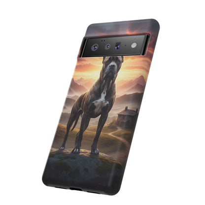 Cane Corso Phone Case – Guard Dog Sunset Tough Case (iPhone, Samsung, Pixel) | Dog Lover Gift
