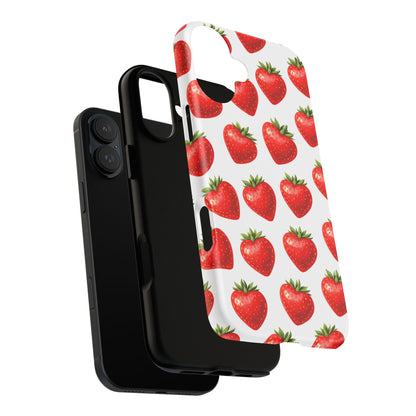 Cute Strawberry Phone Case – Aesthetic Fruit Pattern Protective Cover for Iphone, Samsung Galaxy and Pixel