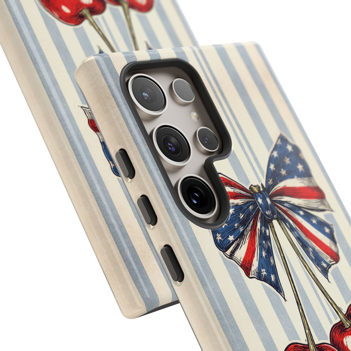 Patriotic Cherry Phone Case Americana Coquette Aesthetic iPhone Samsung