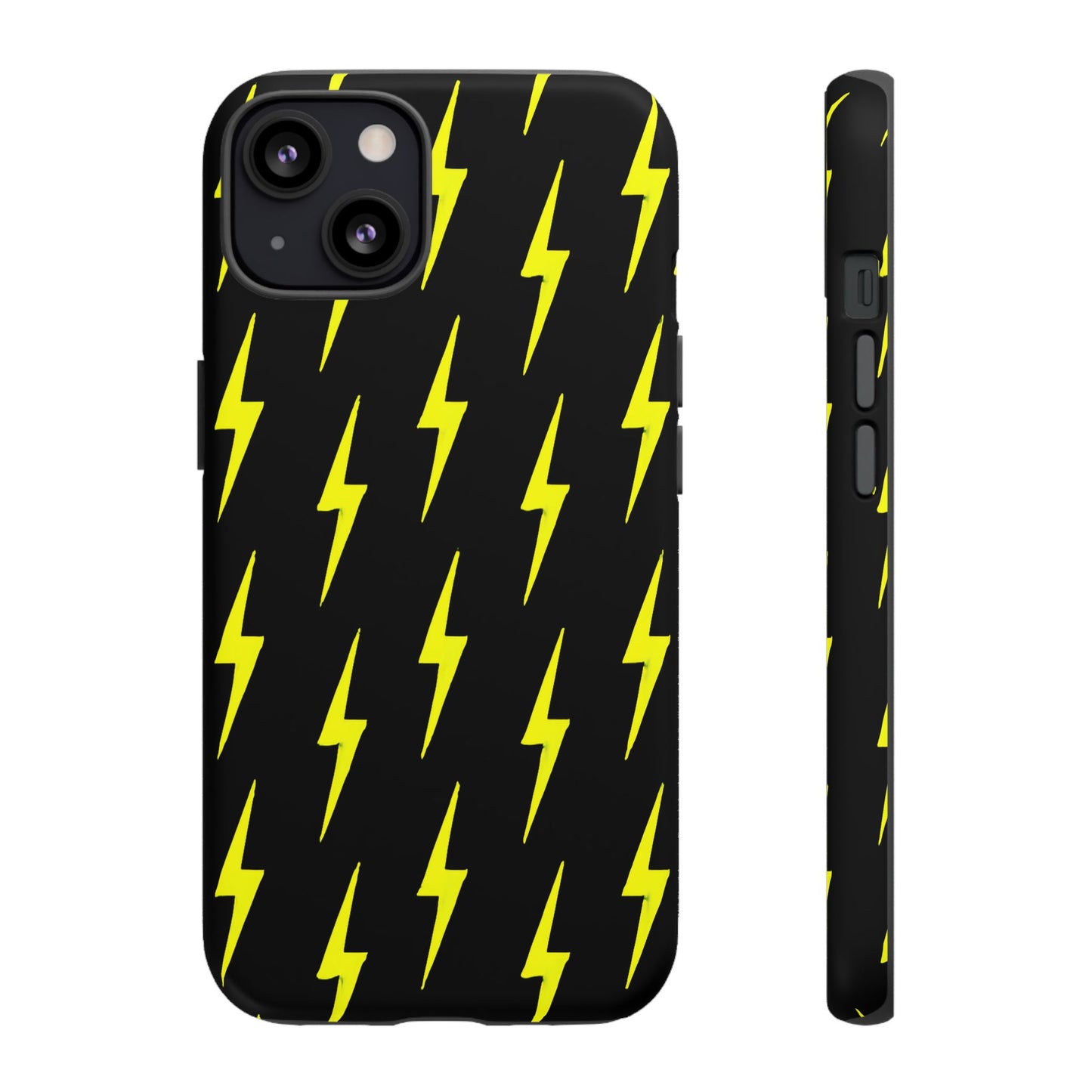Yellow Lightning Bolt Tough Phone Case | Bold Electric Pattern Case for Iphone, Samsung Galaxy and Pixel