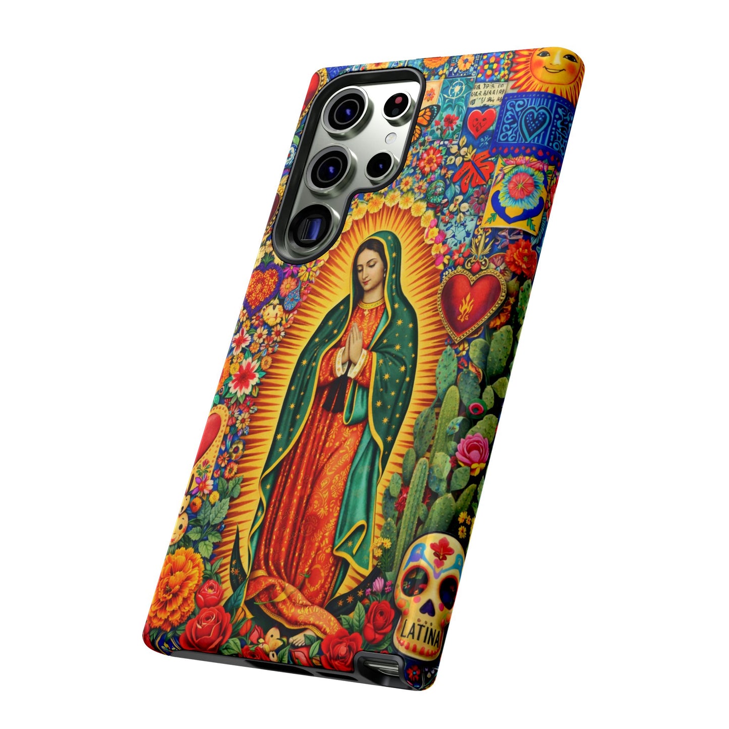 Virgin Mary Guadalupe Phone Case Mexican Folk Art Tough Cover iPhone Samsung