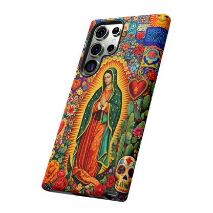 Virgin Mary Guadalupe Phone Case Mexican Folk Art Tough Cover iPhone Samsung