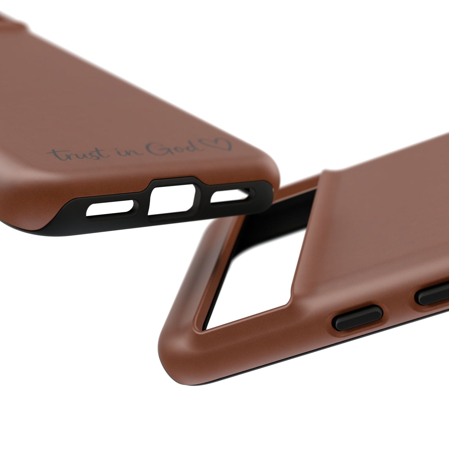 Trust in God Phone Case – Brown Christian Tough Cover