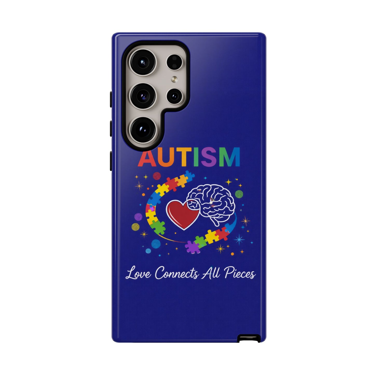Autism Awareness Tough Case – "Love Connects All Pieces" Phone Case for Iphone, Samsung Galaxy and Pixel
