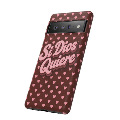 Si Dios Quiere Phone Case Latina Aesthetic Pink Hearts iPhone Samsung