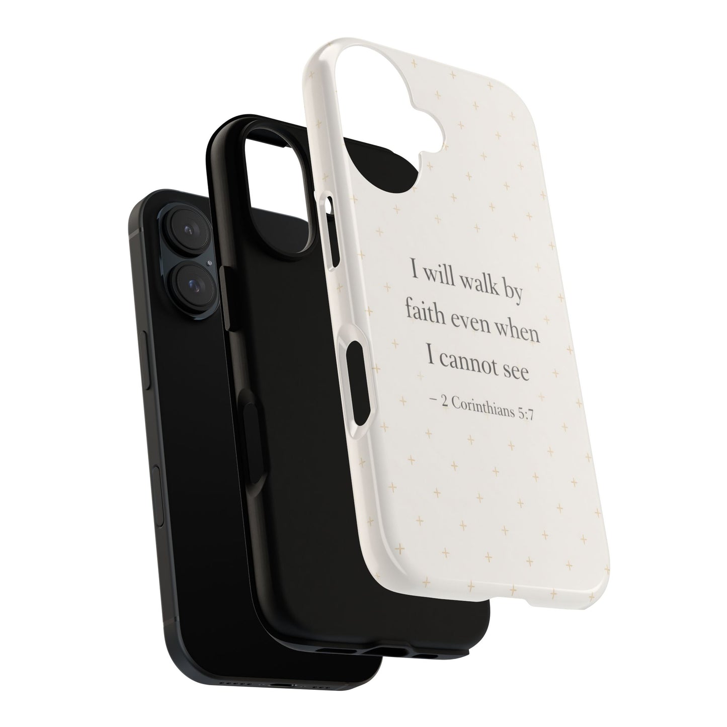 Walk by Faith Phone Case 2 Corinthians 5:7 Christian Bible Cover