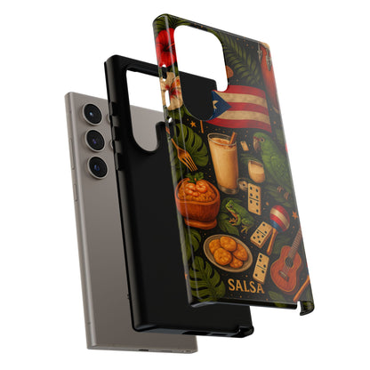 Puerto Rican Culture Phone Case | Boricua Icons Caribbean Aesthetic Tough Protective Case