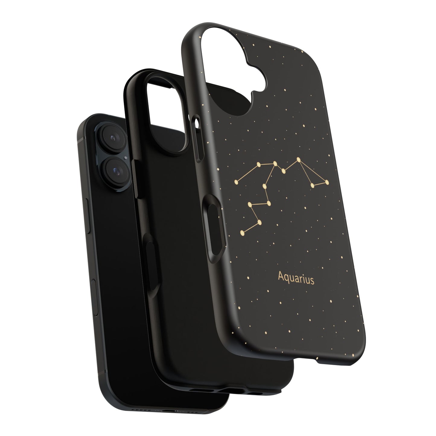 Aquarius Zodiac Constellation Phone Case – Luxe Gold Celestial Cover
