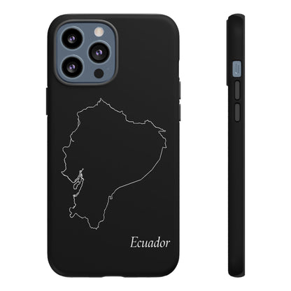 Ecuador Outline Phone Case – Minimal Country Map Tough Case (iPhone, Samsung, Pixel)