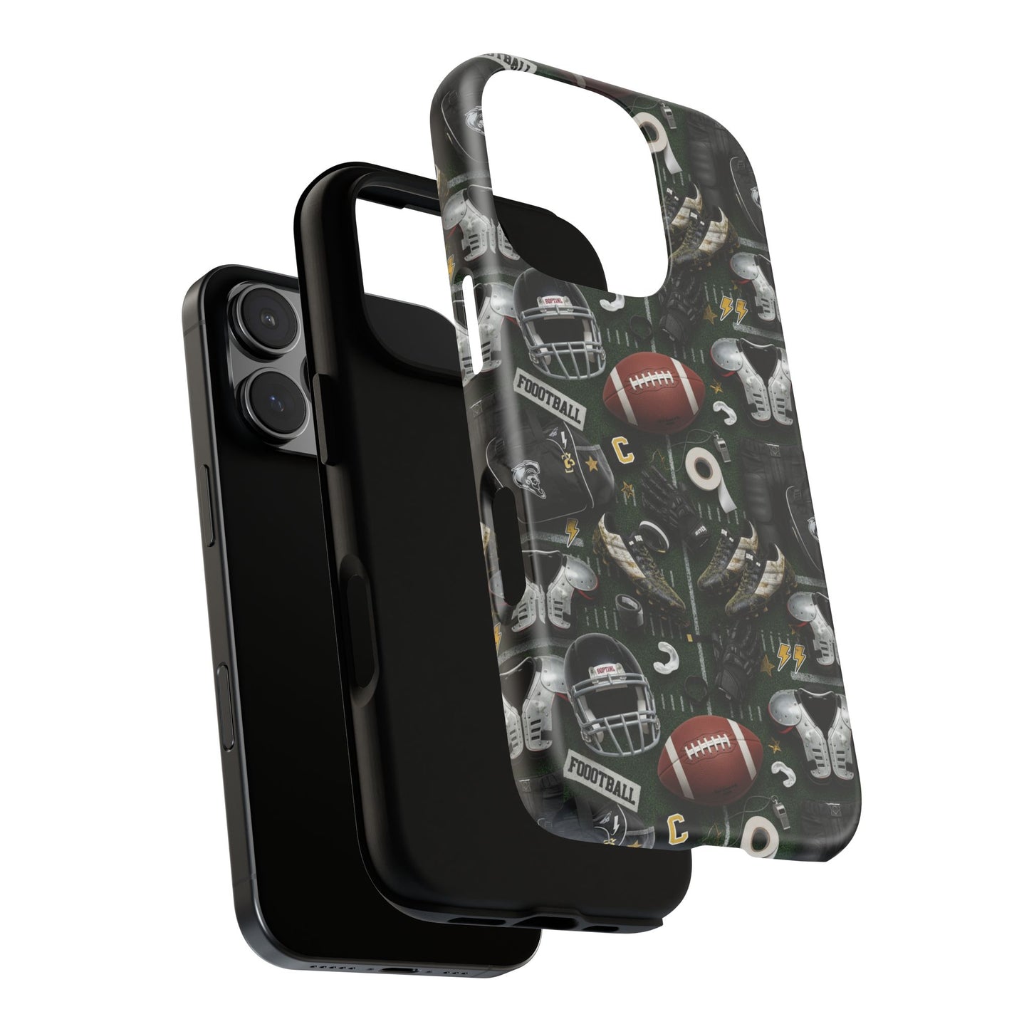 Football Pattern Phone Case – Sports Fan Tough Protective Game Day Case