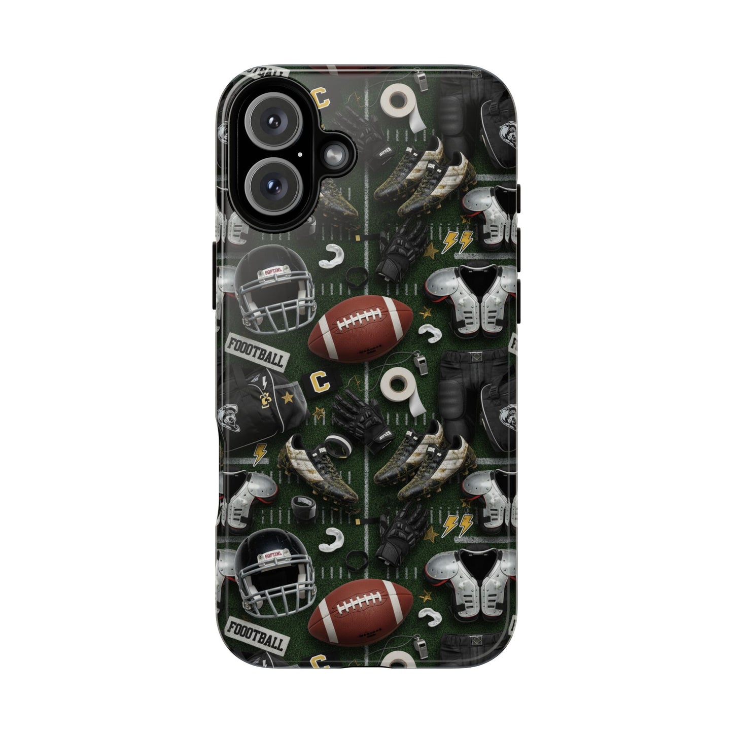Football Pattern Phone Case – Sports Fan Tough Protective Game Day Case