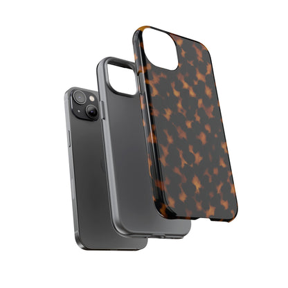 Tortoiseshell Pattern Tough Phone Case | Classic Leopard-Style Protective Cover