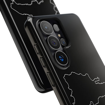 Dominican Republic Outline Phone Case – Minimal Country Map Tough Case (iPhone, Samsung, Pixel)