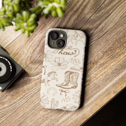 Western Cowgirl Phone Case for iPhone Samsung Galaxy Pixel Tough Case