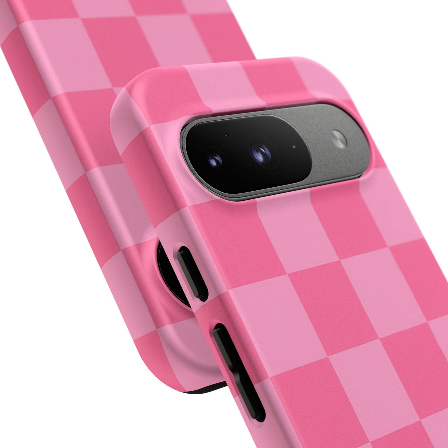Pink Checkerboard Phone Case | Cute Aesthetic Checkered iPhone & Samsung Tough Case