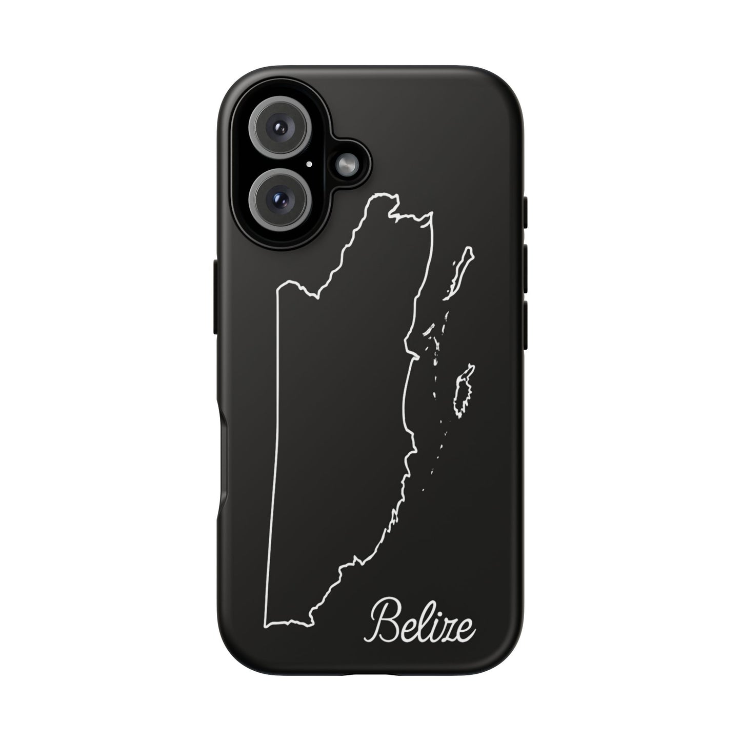 Belize Outline Phone Case – Minimal Country Map Tough Case (iPhone, Samsung, Pixel)