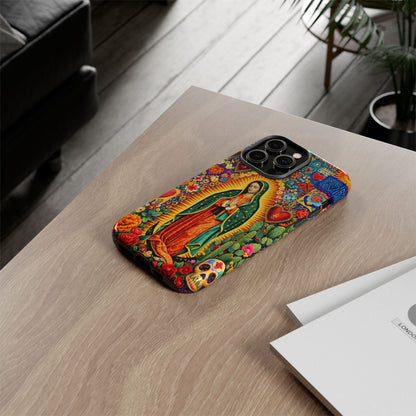 Virgin Mary Guadalupe Phone Case Mexican Folk Art Tough Cover iPhone Samsung