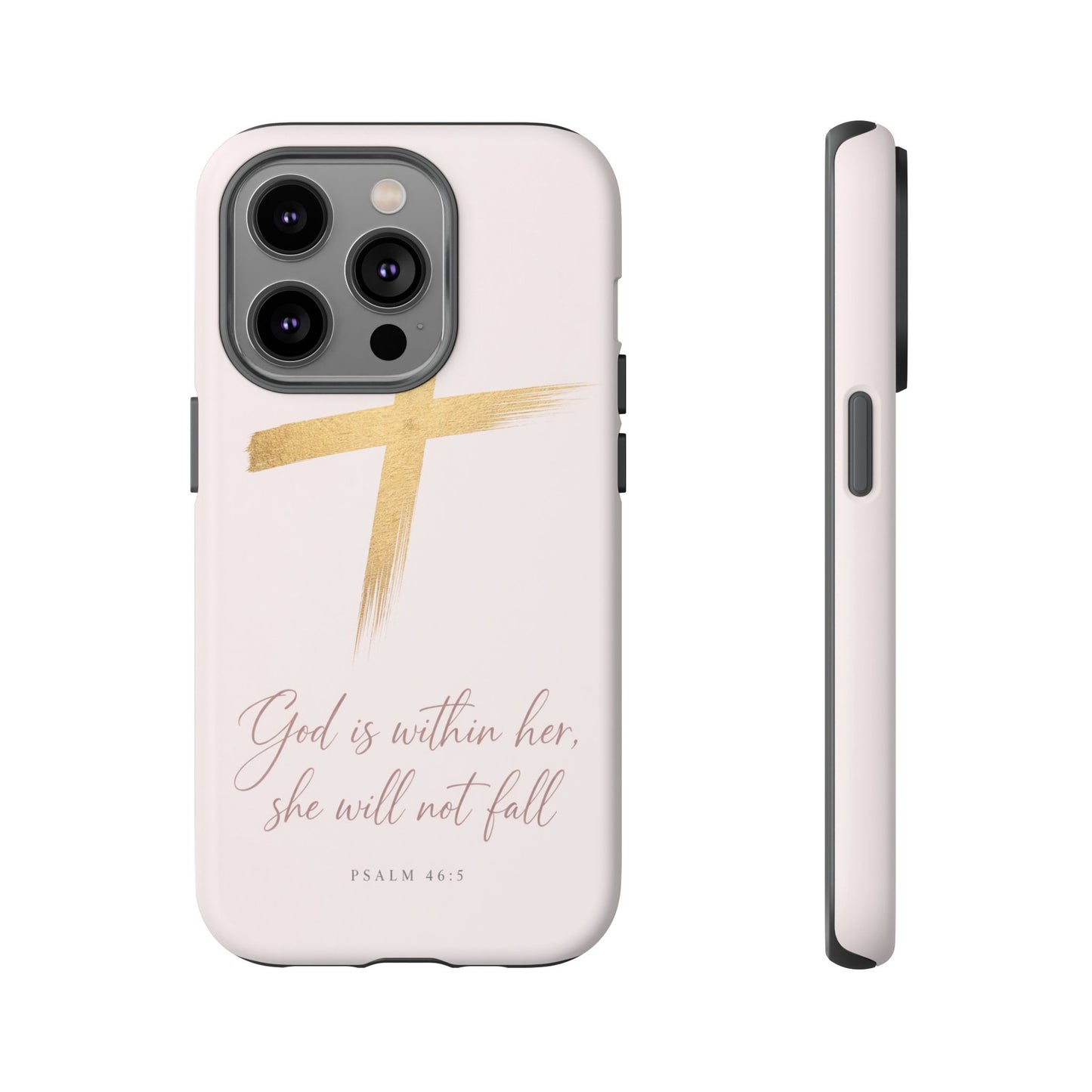 Psalm 46:5 God Is Within Her Christian Cross Phone Case Faith Gift