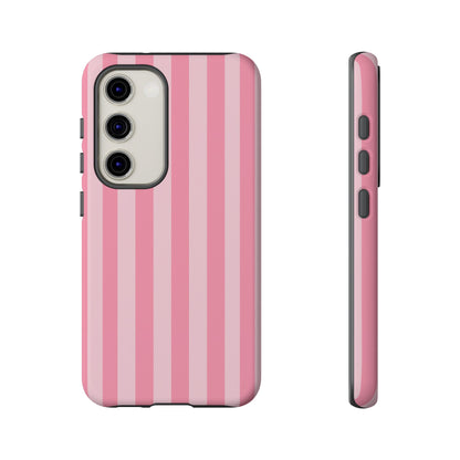 Pink Vertical Stripe Phone Case | Minimal Pastel Stripes Tough Case