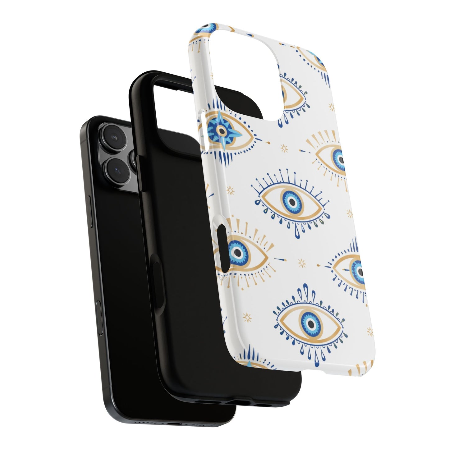 Blue Evil Eye Phone Case – Protective Slim Shockproof Cover for Iphone, Samsung Galaxy and Pixel