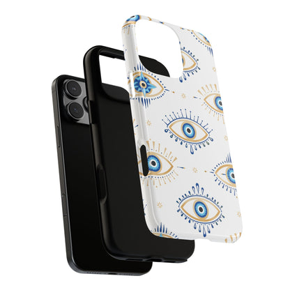 Blue Evil Eye Phone Case – Protective Slim Shockproof Cover for Iphone, Samsung Galaxy and Pixel