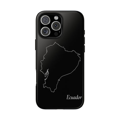 Ecuador Outline Phone Case – Minimal Country Map Tough Case (iPhone, Samsung, Pixel)