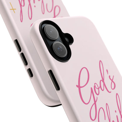 Gods Child Phone Case Christian Pink Aesthetic Tough iPhone Case