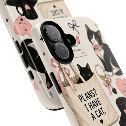 Cat Lover Phone Case | Plans? I Have A Cat Cute Aesthetic Cover