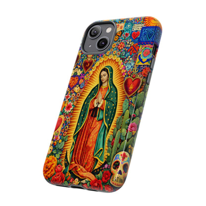 Virgin Mary Guadalupe Phone Case Mexican Folk Art Tough Cover iPhone Samsung