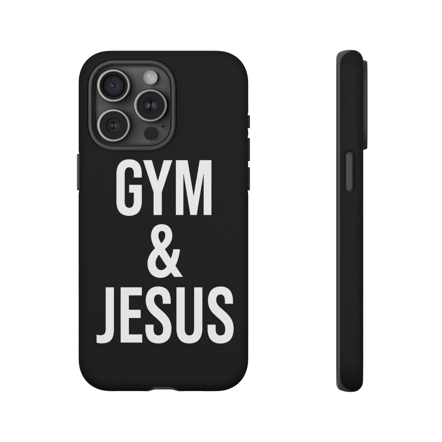 Gym & Jesus Phone Case Christian Faith Workout Gym Motivation Case