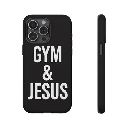 Gym & Jesus Phone Case Christian Faith Workout Gym Motivation Case
