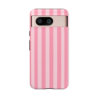 Pink Stripe Phone Case – Pastel Coquette Aesthetic Tough Protective Case