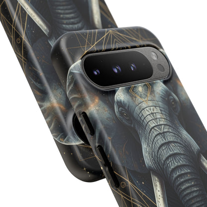 Elephant Mandala Phone Case | Minimal Gold Accent Tough Case