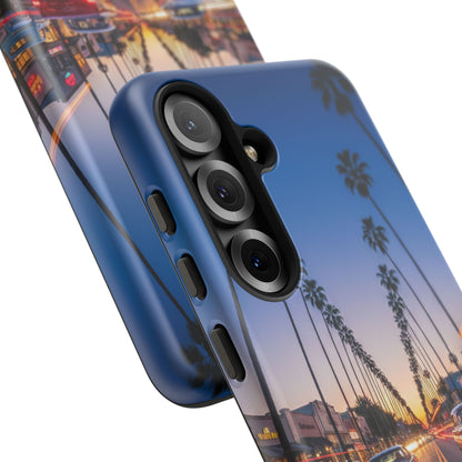 LA Sunset Boulevard Phone Case | Palm Tree Sunset Aesthetic | City Night Tough Case