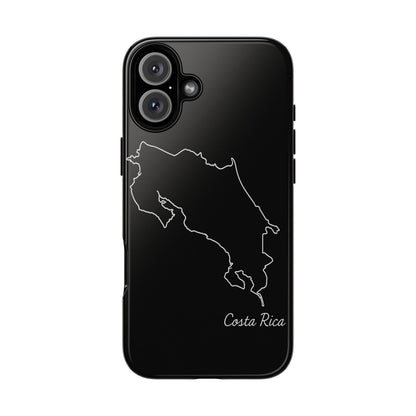 Costa Rica Outline Phone Case – Minimal Country Map Tough Case (iPhone, Samsung, Pixel)