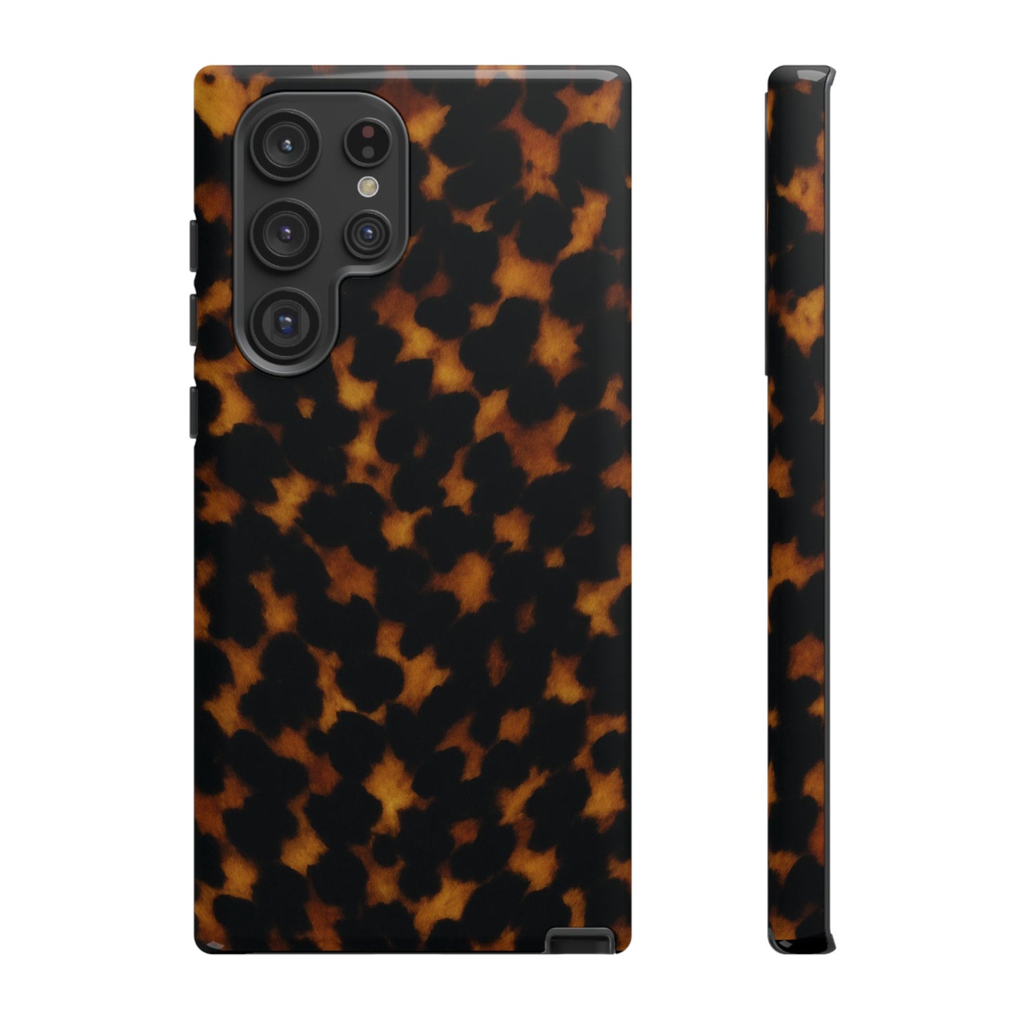 Tortoiseshell Pattern Tough Phone Case | Classic Leopard-Style Protective Cover
