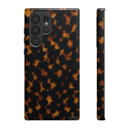 Tortoiseshell Pattern Tough Phone Case | Classic Leopard-Style Protective Cover